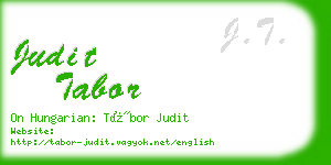 judit tabor business card